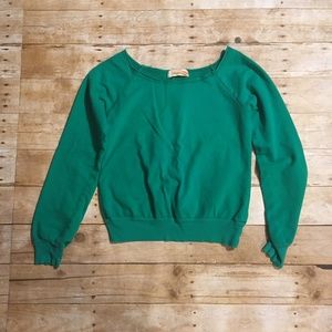 Green peace sign sweatshirt